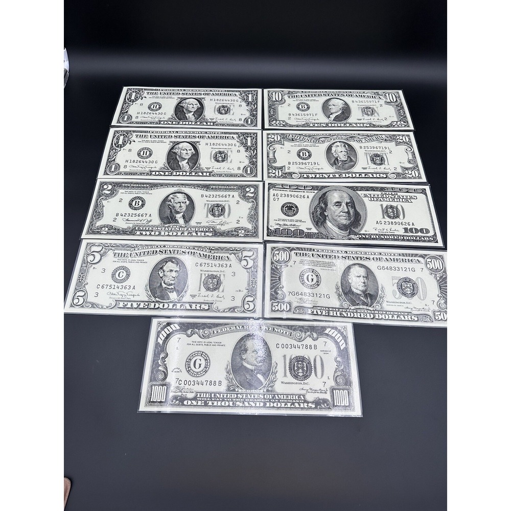 Giant Dollar Note Bills (Not Legal Tender)